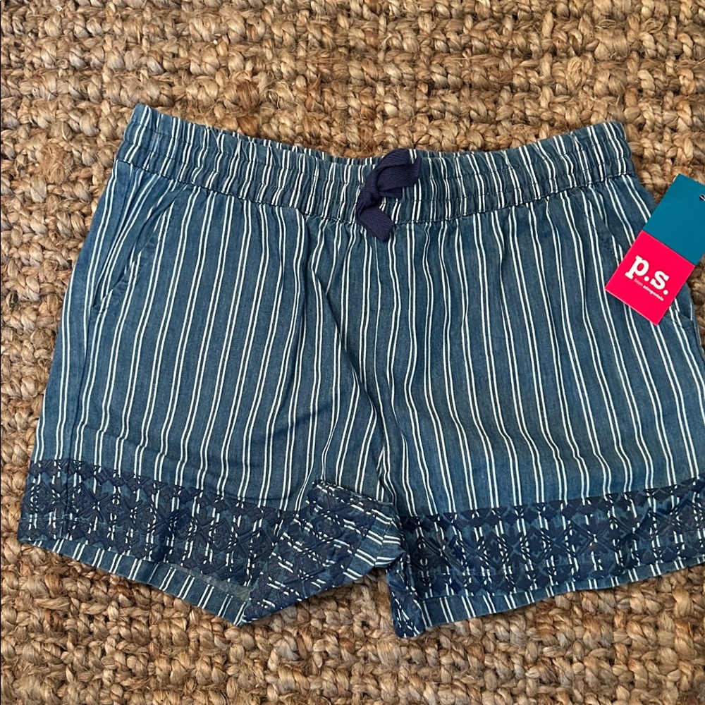 Aeropostale Blue Striped Shorts - Girls Size 10